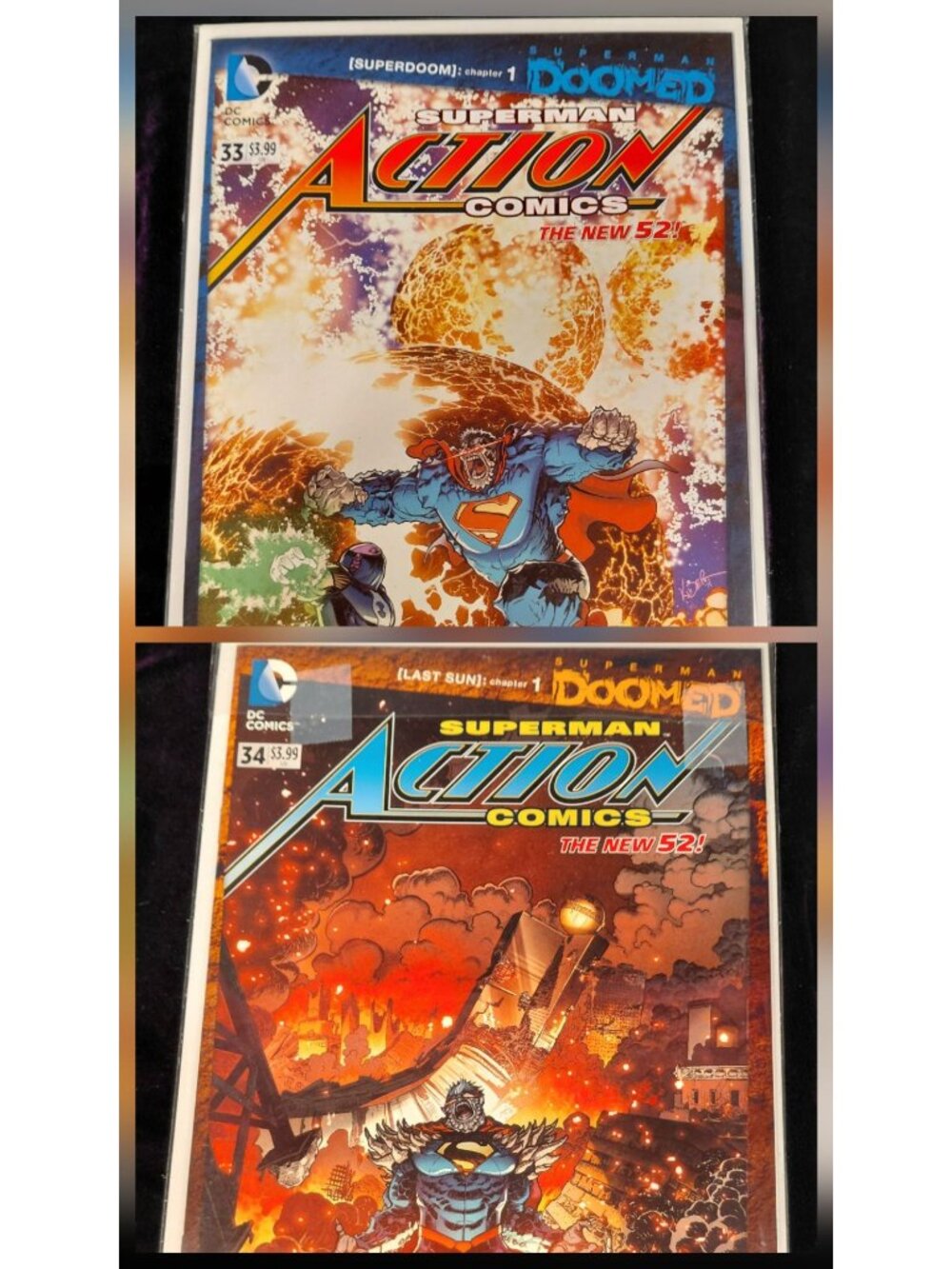 Superman Action Comics 33 & 34 New 52 DC Comics Doomed Chap 1 Bagged & Boarded